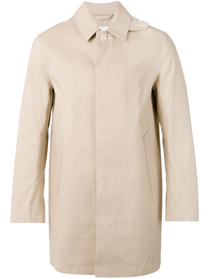 Mackintosh Single Breasted Coat, Men's, Size: 44, Nude/neutrals, Cotton