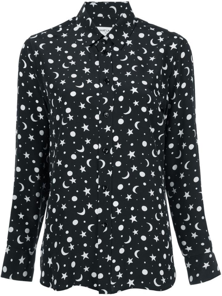 Saint Laurent Star And Moon Print Shirt