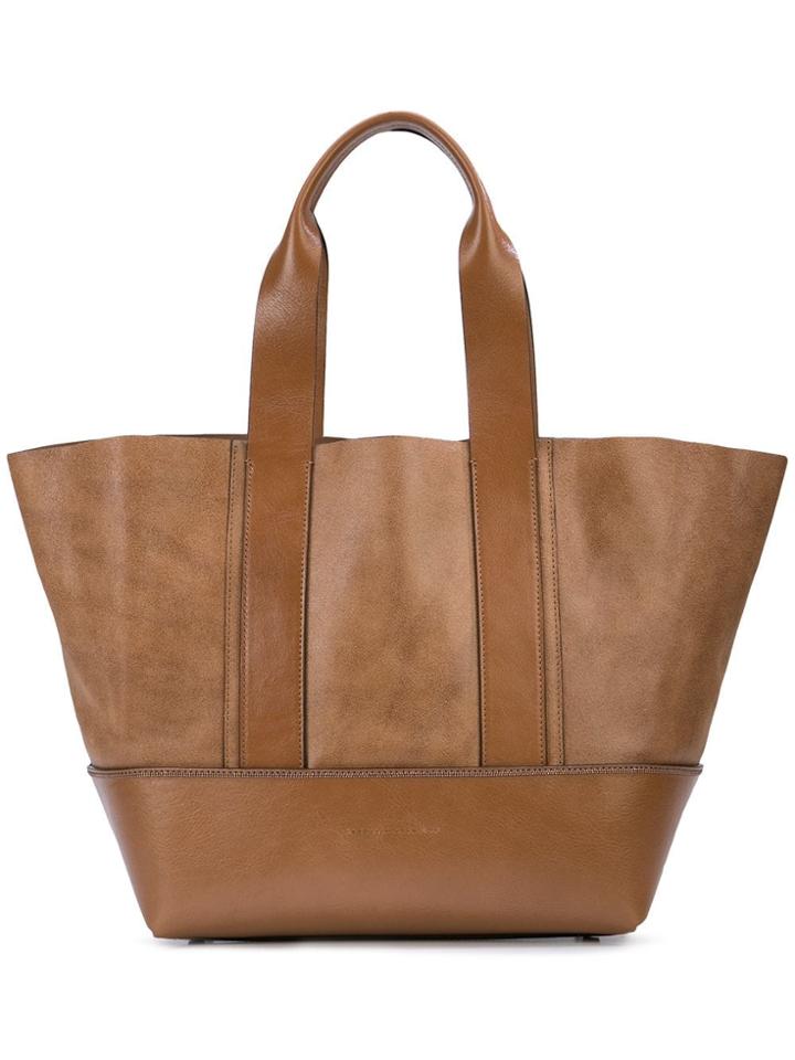 Brunello Cucinelli Trapeze Shaped Tote - Brown