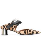Proenza Schouler Leopard Pointed Mules - Nude & Neutrals