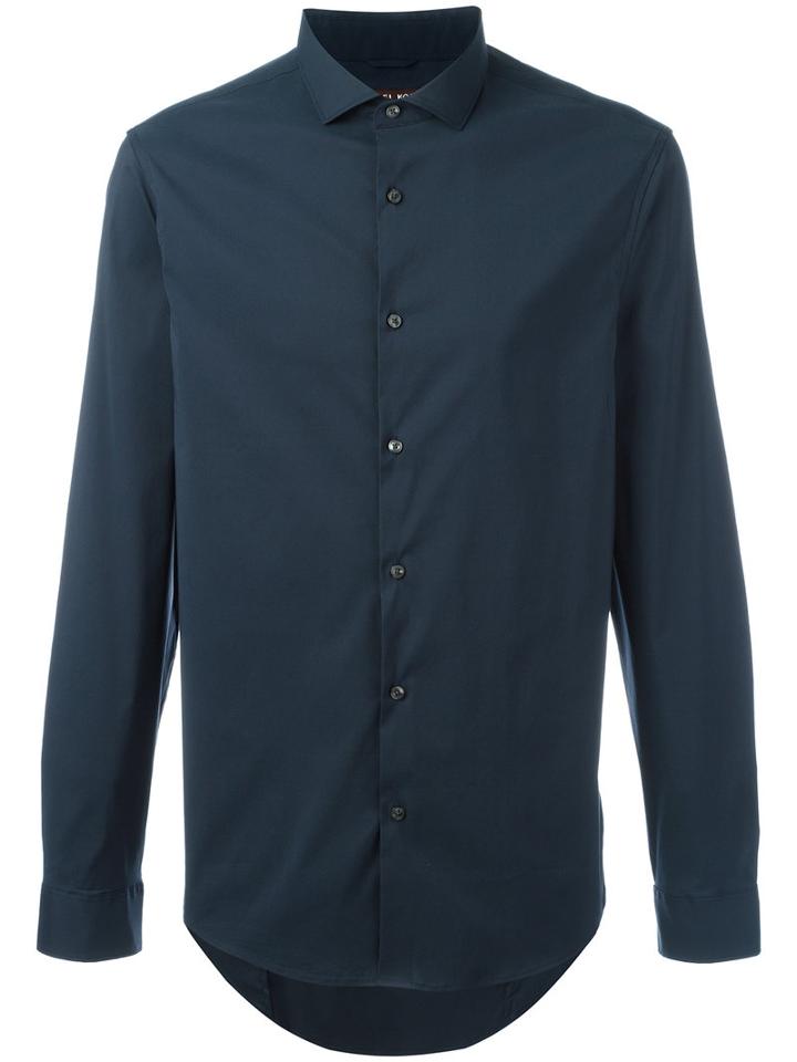 Michael Michael Kors Long-sleeve Shirt, Men's, Size: Xs, Blue, Cotton/nylon/elastolefin
