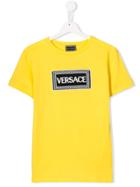 Young Versace Teen Logo Patch T-shirt - Yellow
