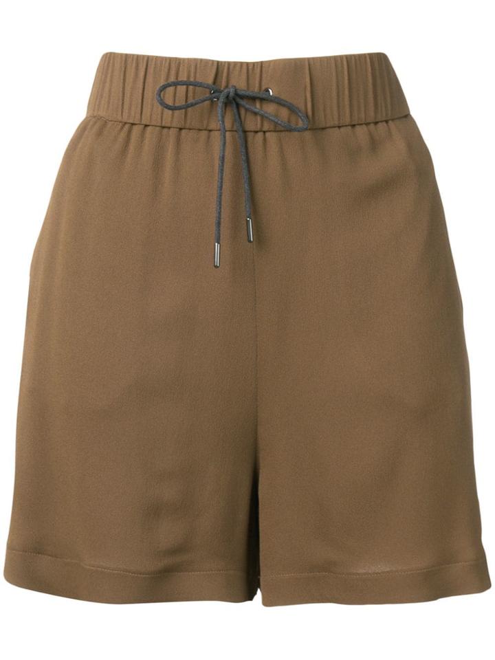 Fabiana Filippi Drawstring Waist Shorts - Brown