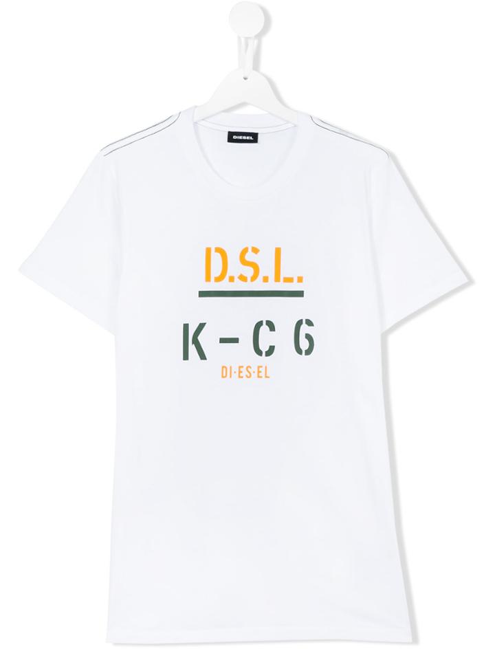 Diesel Kids Teen Taito Slim T-shirt - White