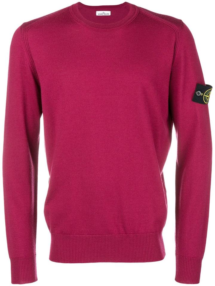 Stone Island Crew Neck Sweater - Pink & Purple