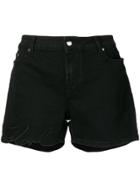 Karl Lagerfeld Embroidered Logo Denim Shorts - Black