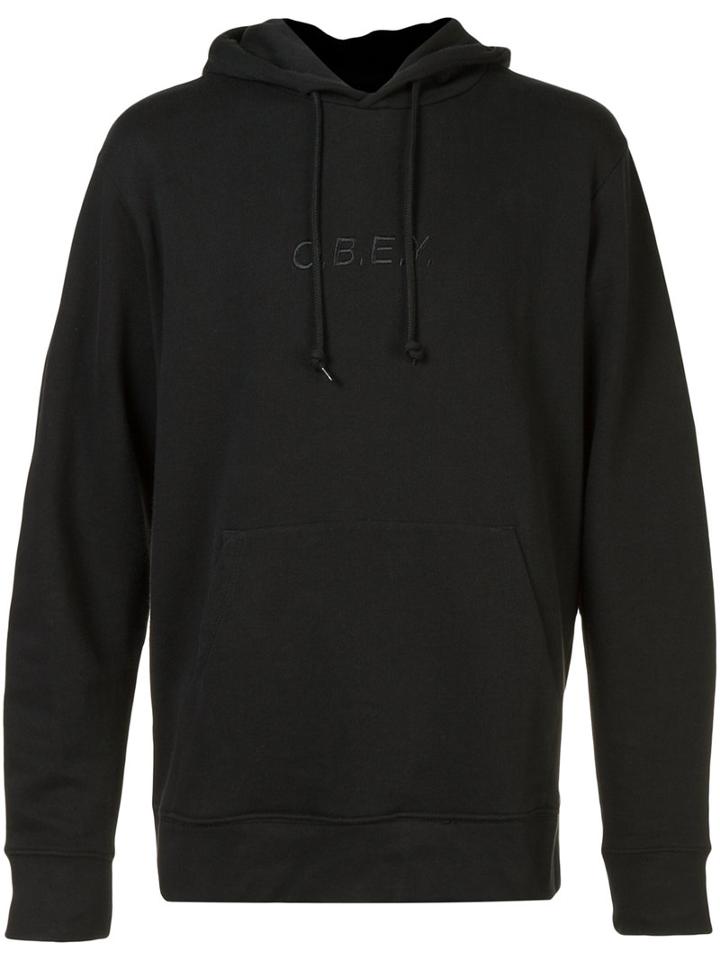 Obey Embroidered Logo Hoodie, Men's, Size: Xl, Black, Cotton