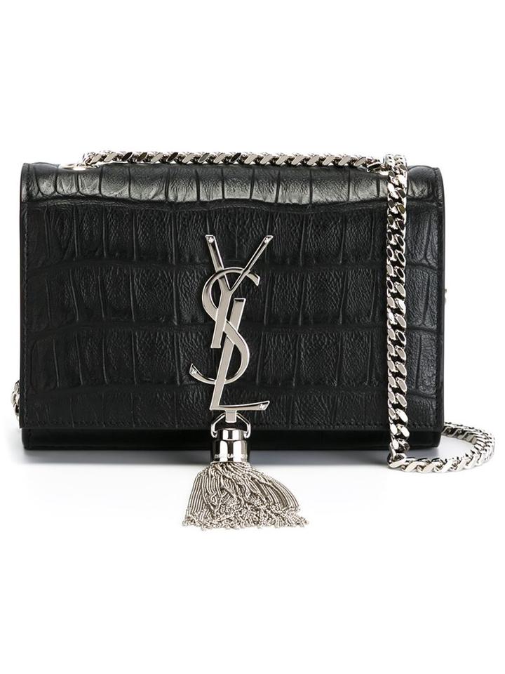 Saint Laurent 'classic Monogram' Clutch, Women's, Black, Calf Leather/metal (other)