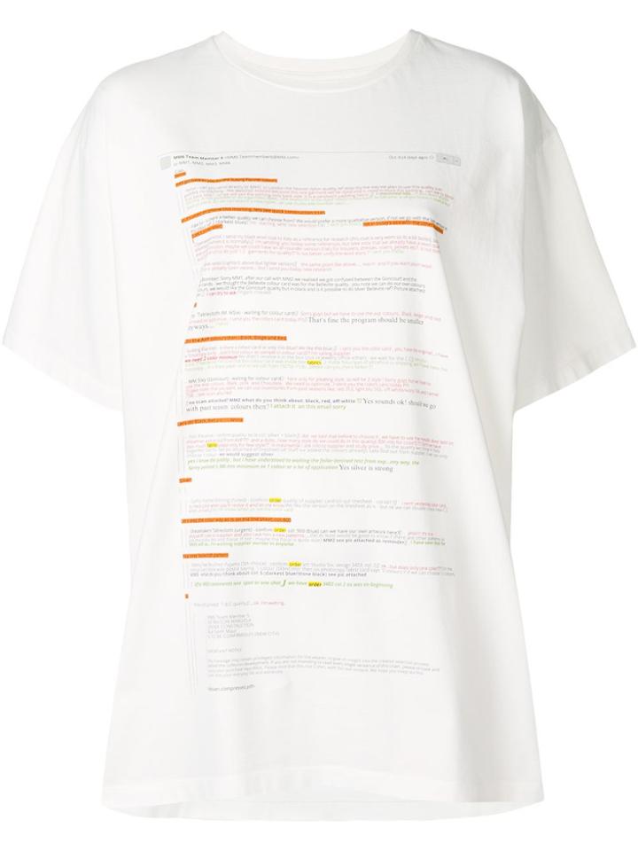 Mm6 Maison Margiela E-mail Thread Print T-shirt - White