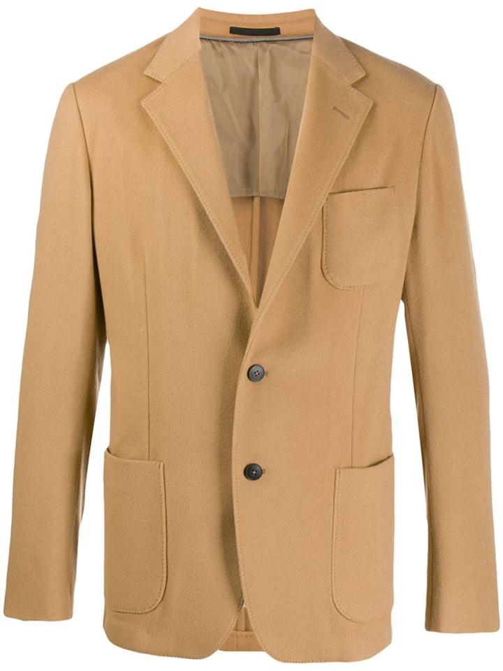 Z Zegna Single-breasted Fitted Blazer - Brown
