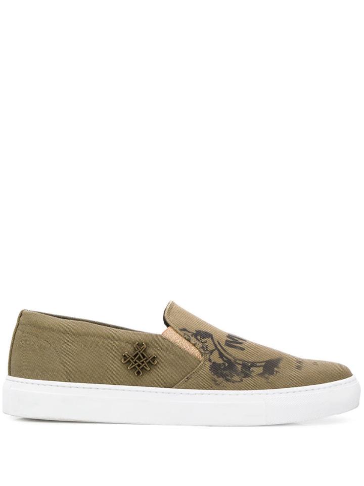 Mr & Mrs Italy Green Slip On Sneakers
