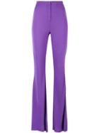 Marni High-waist Flared Jersey Trousers - Pink & Purple