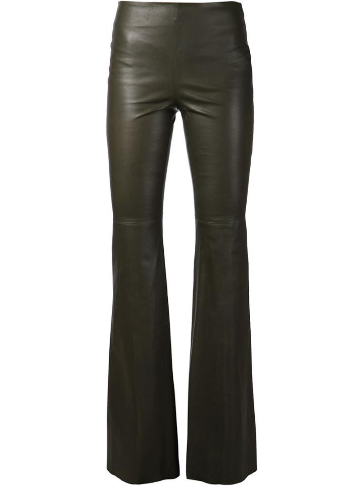 Hellessy Flared Leather Trousers