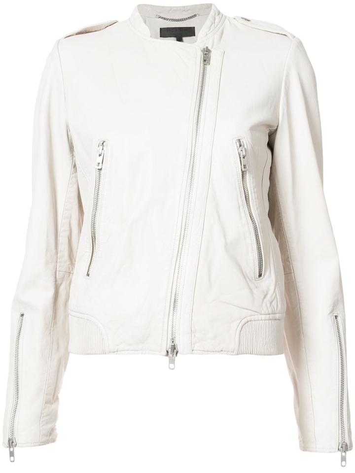 Rag & Bone Off-centre Zip Jacket - Nude & Neutrals