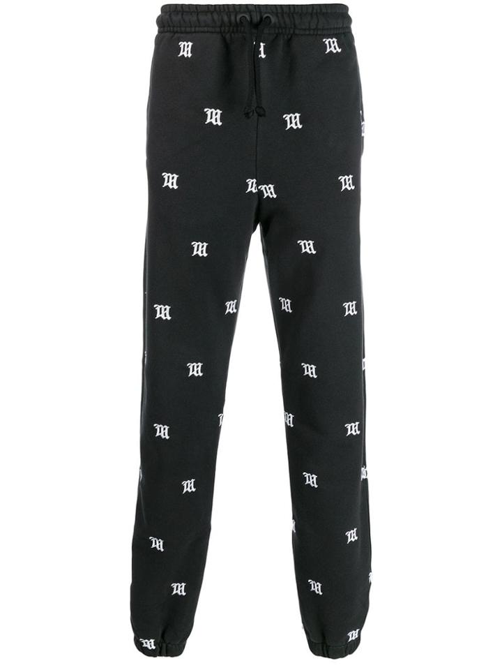 Misbhv Monogram Print Track Pants - Black