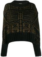 Roberto Collina Metallic-thread Knit Sweater - Black