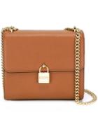 Michael Michael Kors Padlock Shoulder Bag, Women's, Brown, Leather