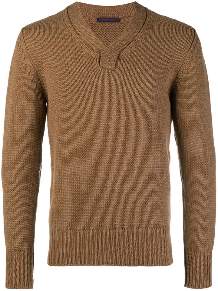 East Harbour Surplus Slim Fitted Sweater - Brown