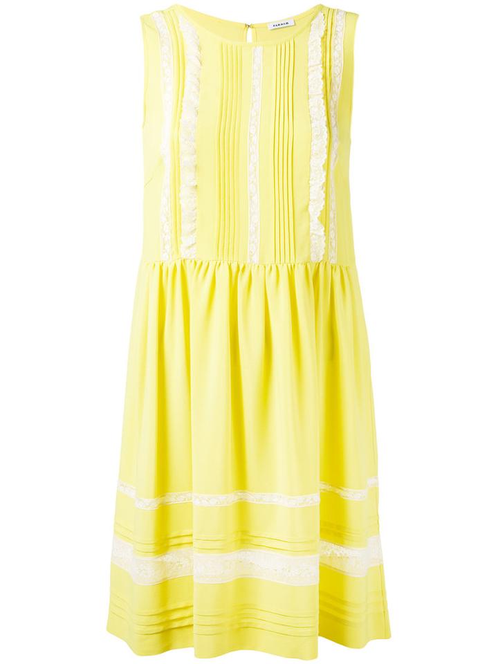 P.a.r.o.s.h. - Sleeveless Sun Dress - Women - Silk/cotton/nylon/acetate - S, Yellow/orange, Silk/cotton/nylon/acetate
