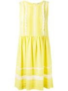P.a.r.o.s.h. - Sleeveless Sun Dress - Women - Silk/cotton/nylon/acetate - S, Yellow/orange, Silk/cotton/nylon/acetate