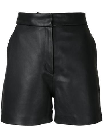 H Beauty & Youth - Concealed Fastening Shorts - Women - Leather - M, Women's, Black, Leather