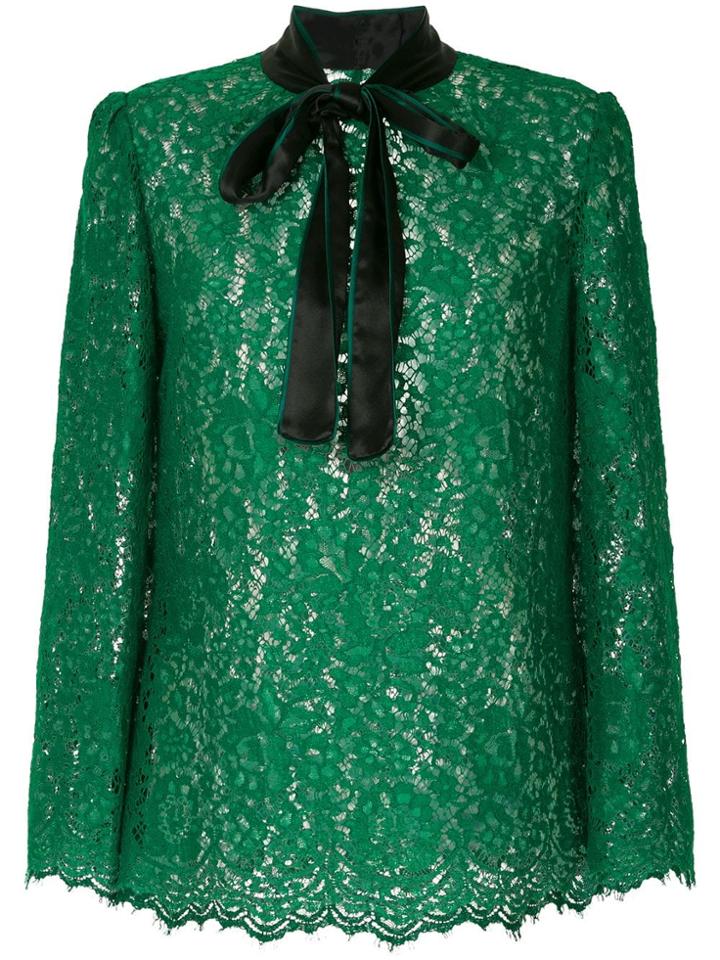 Dolce & Gabbana Lace Pattern Blouse - Green