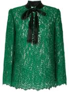 Dolce & Gabbana Lace Pattern Blouse - Green
