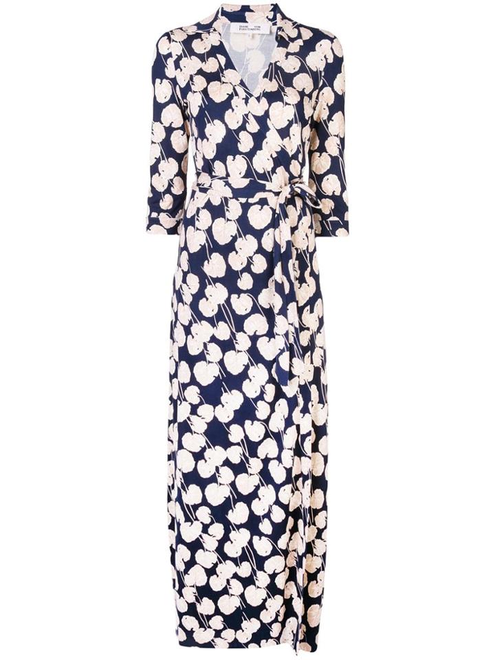 Dvf Diane Von Furstenberg Floral Maxi Dress - Blue