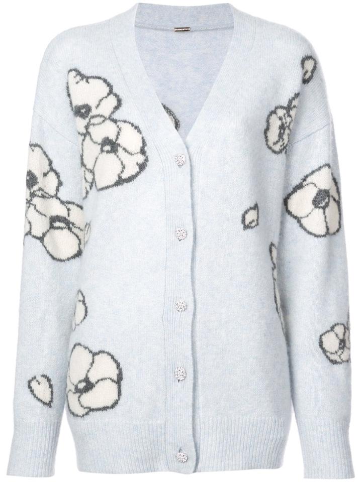 Adam Lippes Floral-intarsia Cardigan - White