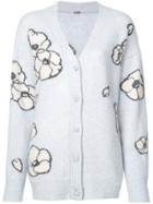 Adam Lippes Floral-intarsia Cardigan - White