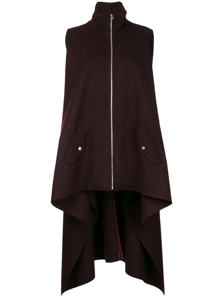 Dion Lee Sleeveless Poncho Parka - Red