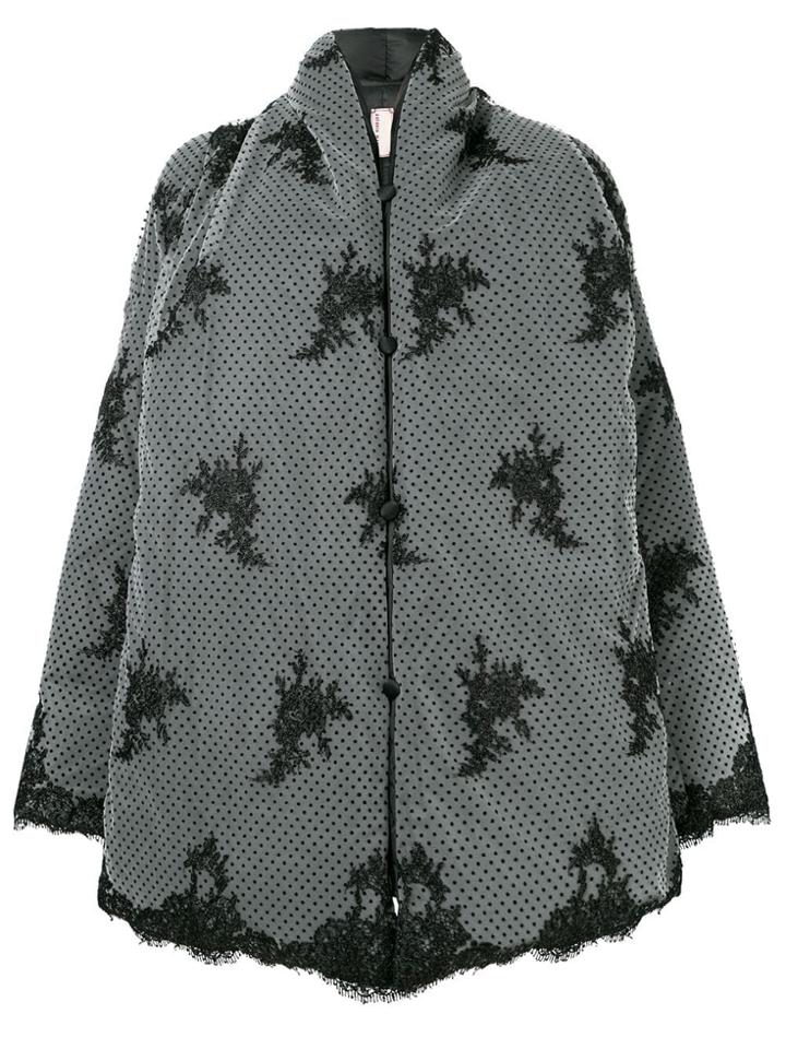 Antonio Marras Oversized Dotted Coat - Black