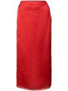 The Row Midi Skirt - Red
