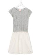 American Outfitters Kids Teen Metallic-print T-shirt Dress - Grey