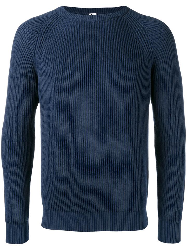 Doppiaa Ribbed Detail Sweatshirt, Men's, Size: 52, Blue, Cotton