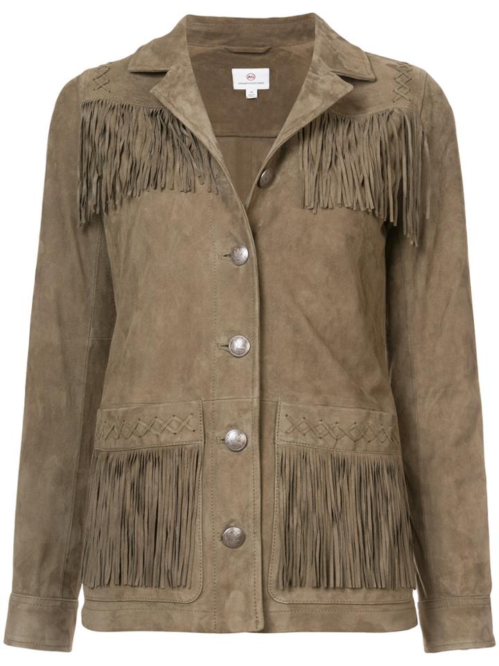 Ag Jeans Fringed Jacket - Brown