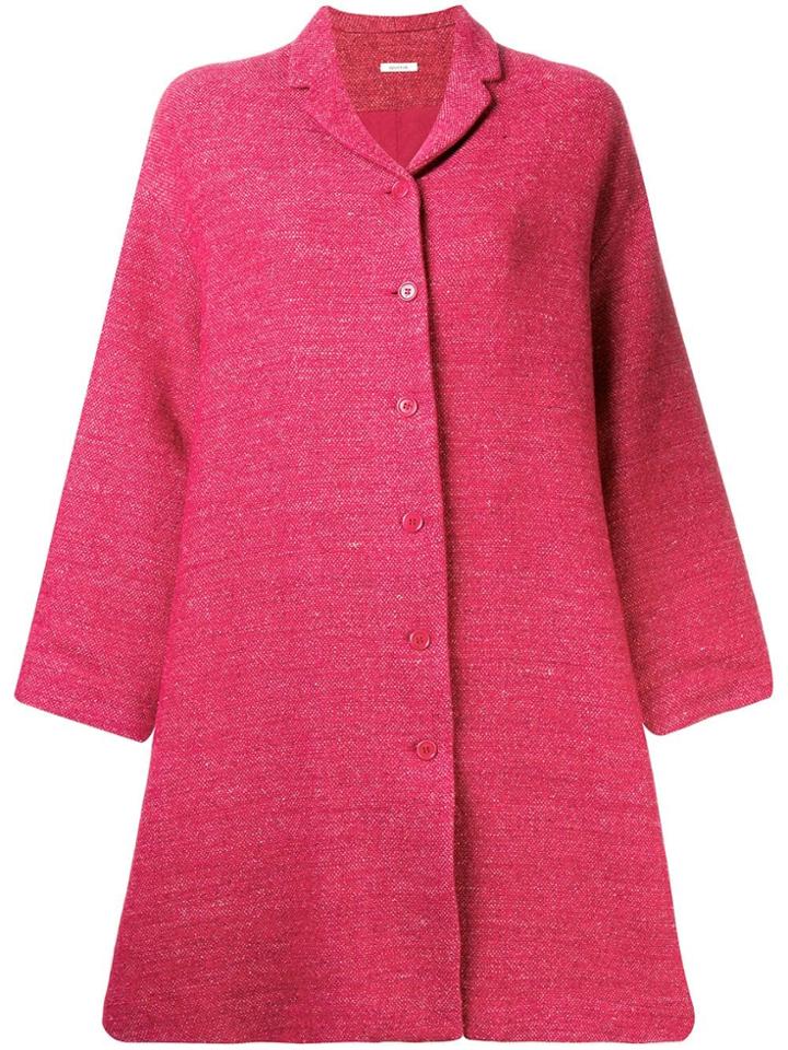 Apuntob Oversized Single Breasted Coat - Pink