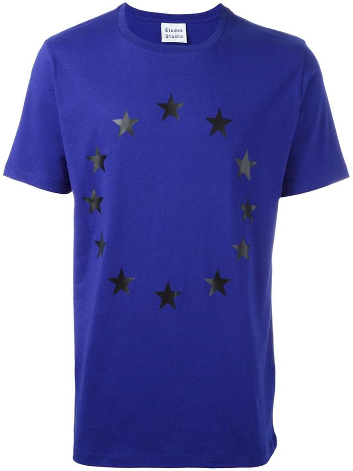 Études Circular Star Print T-shirt - Blue