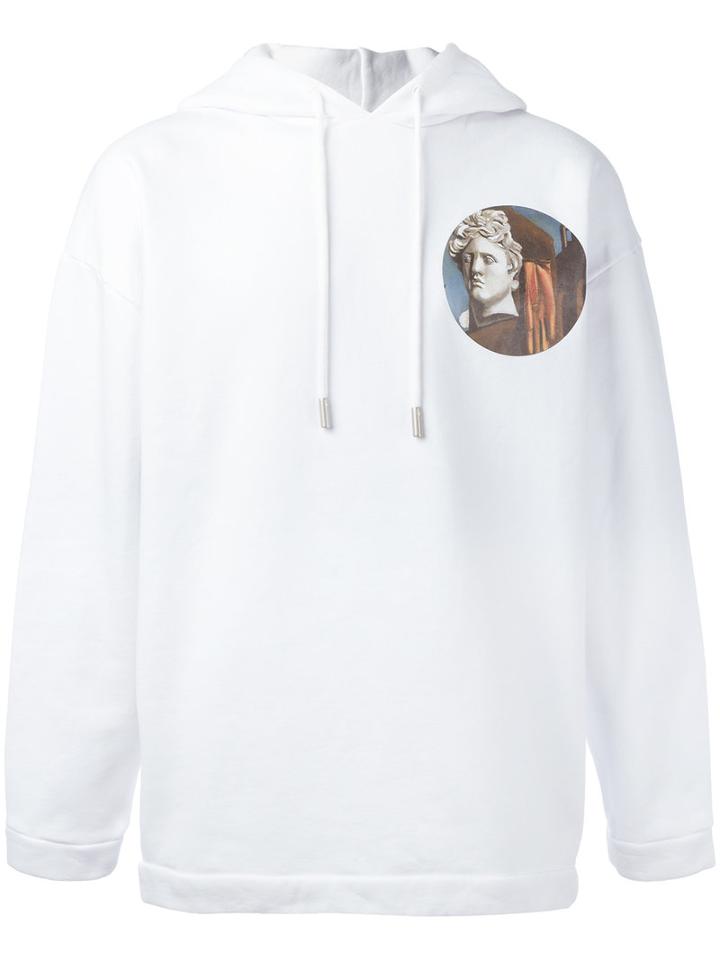 Printed Hoodie - Men - Cotton - M, White, Cotton, Off-white