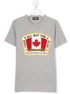 Dsquared2 Kids Flag Print T-shirt - Grey