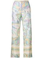 Emilio Pucci Printed Cropped Trousers - Multicolour