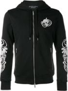 Alexander Mcqueen Skull Embroidered Hoodie, Men's, Size: Medium, Black, Cotton/polyester