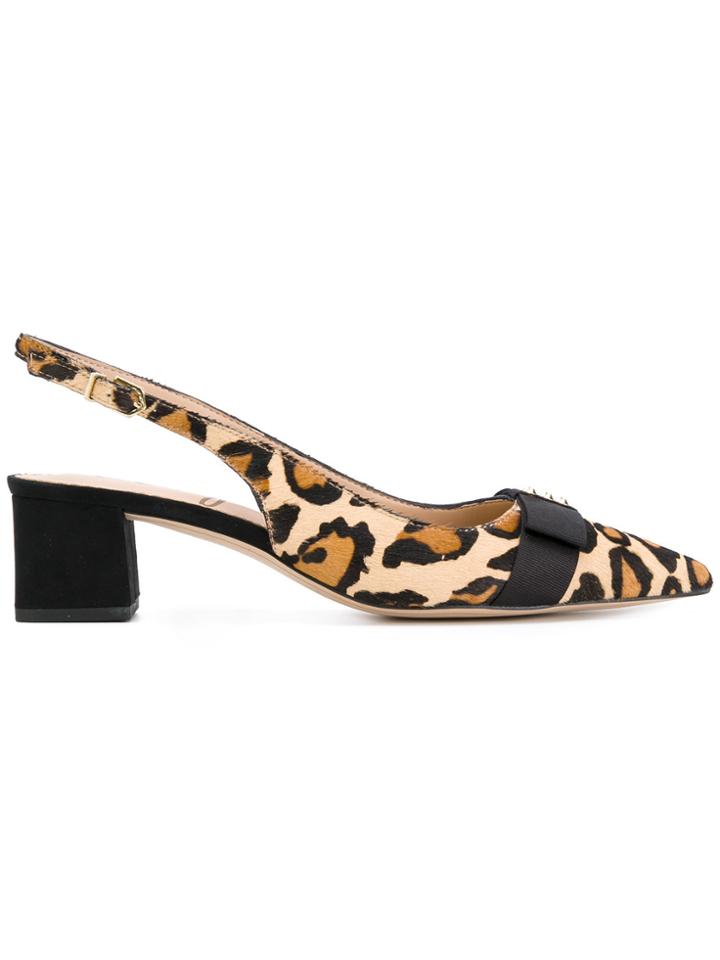 Sam Edelman Alwyn Leopard Print Slingback Pumps - Nude & Neutrals