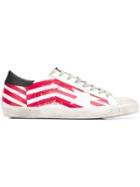 Golden Goose Deluxe Brand Flag Print Sneakers - White