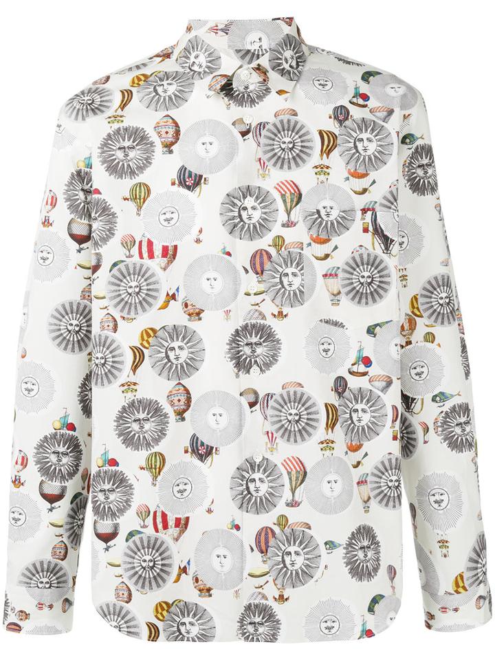 Comme Des Garçons Homme Plus - Floral Print Shirt - Men - Cotton - S, White, Cotton