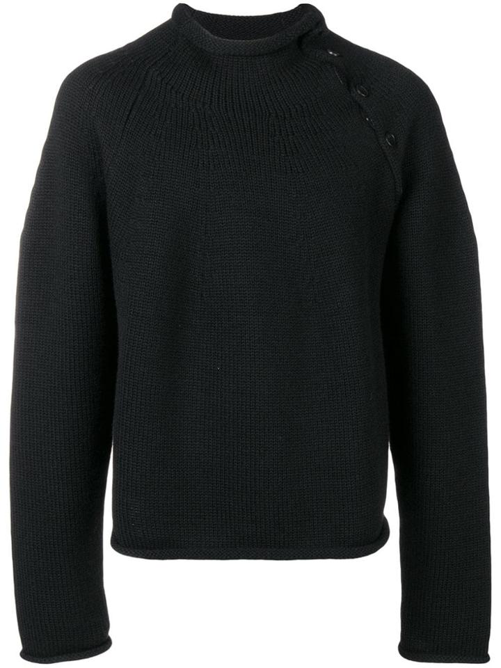 Yohji Yamamoto Buttoned Jumper - Black