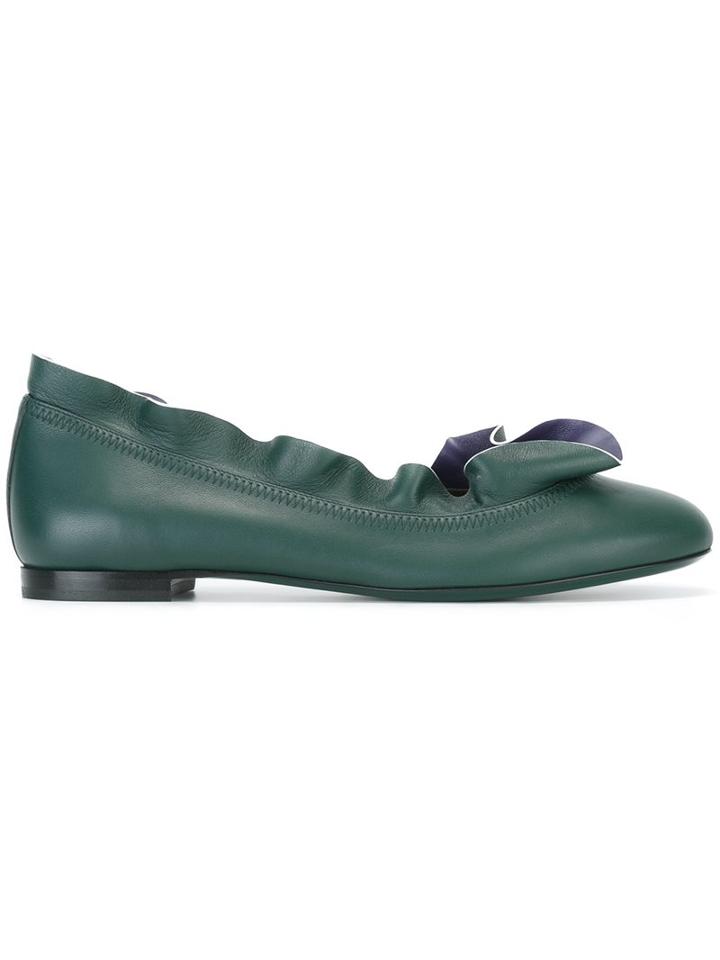 Fendi Ruffled Edge Ballerinas