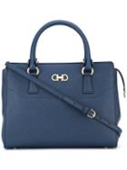 Salvatore Ferragamo Horse-bit Detail Tote, Women's, Blue, Leather