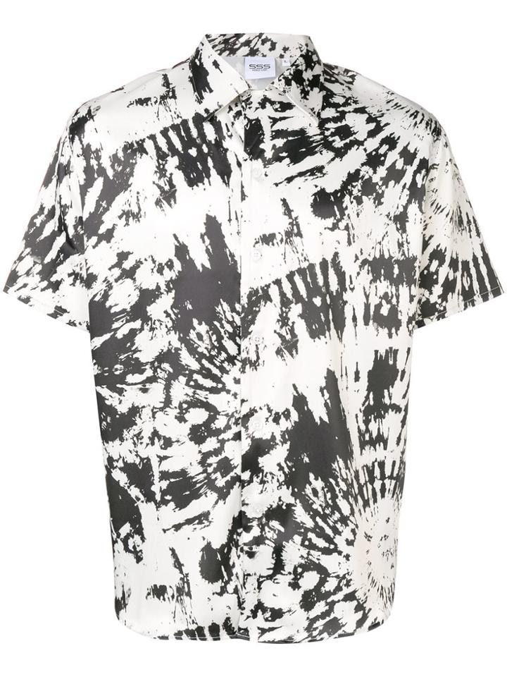 Sss World Corp Tie-dye Print Shirt - Black