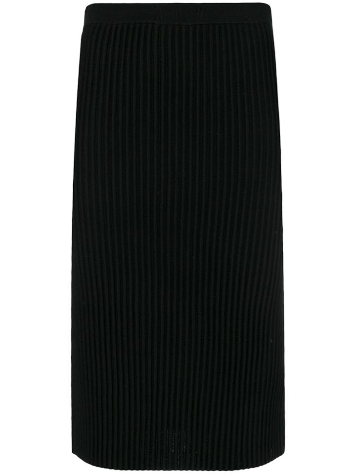 Victoria Victoria Beckham Rib Knit Pencil Skirt - Black